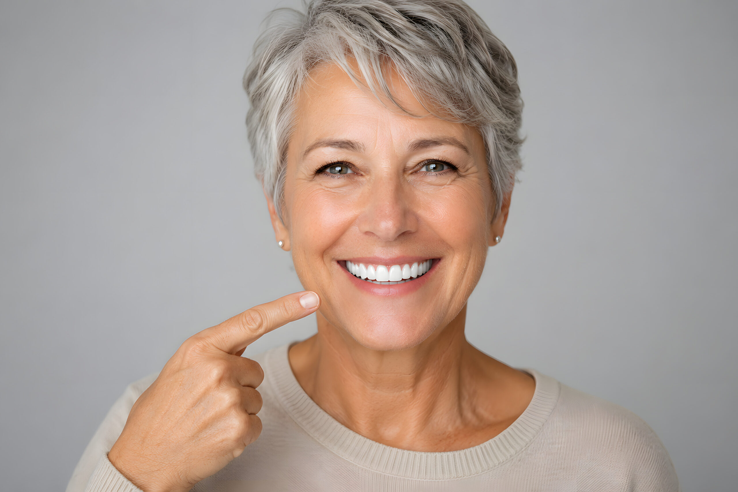 Dentist explaining the difference between dental veneers and dental bonding to a patient at Birch Family Dental