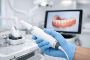 Intraoral dental scanner used for digital dentistry technology